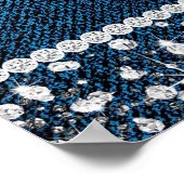 Denim-Diamant-Willkommensschild Poster (Ecke)