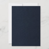 Denim-Diamanten-Perlen Blaue Rustikale Hochzeitssh Einladung (Rückseite)