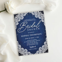 Denim-Diamanten-Spitze Elegante blaue Hochzeitsdus