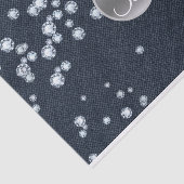 Denim-Diamanten verstreuter Glanz Monogramm Initia Seidenpapier (Ausschnitt)