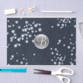 Denim-Diamanten verstreuter Glanz Monogramm Initia Seidenpapier (Handwerk)