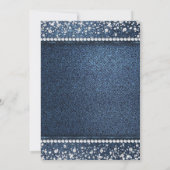 Denim Diamond Girls African American Baby Shower Einladung (Rückseite)