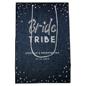 Denim Diamond Glitzer Sprinkles Junggeselinnen-Abs Mittlere Geschenktüte (Rückseite)