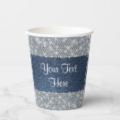 Denim Diamond Party Paper Cups Pappbecher (Vorderseite)