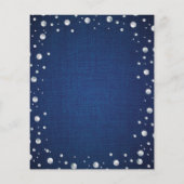 Denim Diamond Pearls Polterabend Danke Karte (Rückseite)