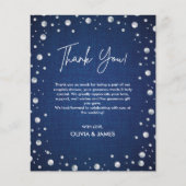 Denim Diamond Pearls Polterabend Danke Karte (Vorderseite)