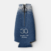 Denim & Diamonds 30. Geburtstag Party Flaschenkühler (Rückseite)