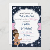 Denim & Diamonds Baby Dusche Einladung (Vorne/Hinten)