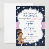 Denim & Diamonds Baby Shower Einladung (Vorne/Hinten)