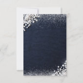 Denim Diamonds Bling Classy Elegant Party Blue Dankeskarte (Rückseite)