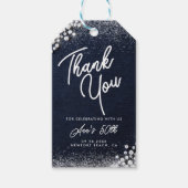 Denim Diamonds Bling Classy Elegant Party Welcome Geschenkanhänger (Vorderseite)