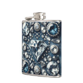 Denim & Diamonds Bling Gemstone Glam Jewels Flachmann (Links)