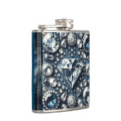 Denim & Diamonds Bling Gemstone Glam Jewels Flachmann (Rechts)