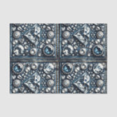 Denim & Diamonds Bling Gemstone Glam Jewels Seidenpapier (Vorderseite)