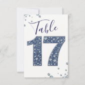 Denim & Diamonds Bling Sparkle Tischnummer 17 (Vorderseite)