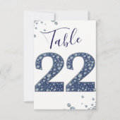 Denim & Diamonds Bling Sparkle Tischnummer 22 (Vorderseite)