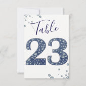 Denim & Diamonds Bling Sparkle Tischnummer 23 (Rückseite)