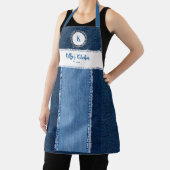 Denim Diamonds Blue Country Custom Monogram Gift Schürze (InSitu)