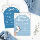 Denim Diamonds Cowgirl Arch Bachelorette Itinerary Einladung