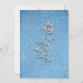 Denim Diamonds Cowgirl Bling Jeans Birthday Party Einladung (Rückseite)