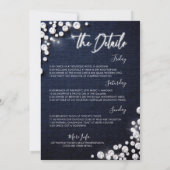 Denim Diamonds Cowgirl Hat Bachelorette Itinerary Einladung (Rückseite)