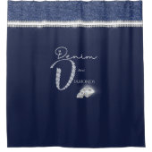 Denim & Diamonds Duschvorhang (Vorderseite)
