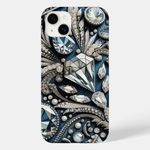Denim & Diamonds Edelstein-Bling-Jeans Case-Mate iPhone 14 Plus Hülle