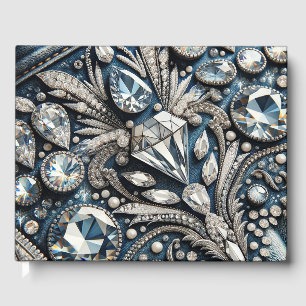 Denim & Diamonds Edelstein-Bling-Jeans Gästebuch