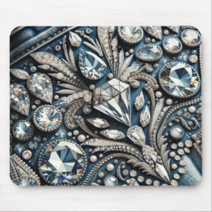 Denim & Diamonds Edelstein-Jeans-Birthday-Party Mousepad
