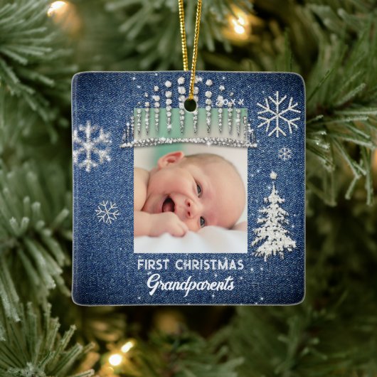 Denim Diamonds First Christmas Tiara GrandelEltern Keramikornament (Baum)