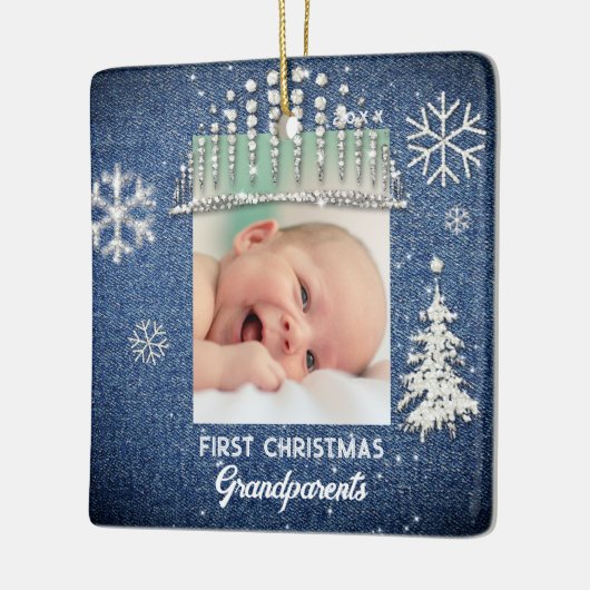 Denim Diamonds First Christmas Tiara GrandelEltern Keramikornament (Links)