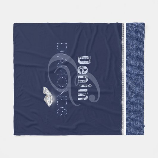 Denim & Diamonds floece decke (Vorderseite (Horizontal))