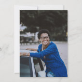 Denim Diamonds Foto Moderne Chic Graduation Party Einladung (Rückseite)