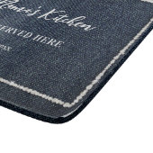 Denim Diamonds Frame Mama's Kitchen Liebe Bauernho Schneidebrett (Ecke)