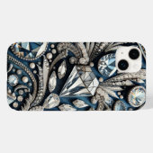 Denim & Diamonds Gemstone Bling Jean Case-Mate iPhone Hülle (Rückseite (Horizontal))