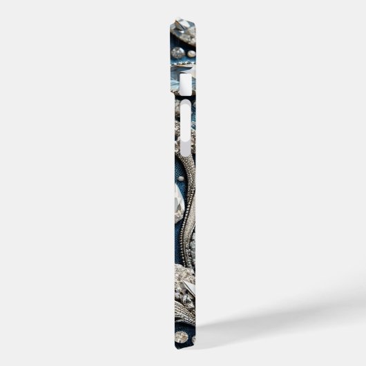 Denim & Diamonds Gemstone Bling Jean Case-Mate iPhone Hülle (Rückseite / Links)