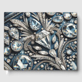 Denim & Diamonds Gemstone Bling Jean Gästebuch (Vorderseite)