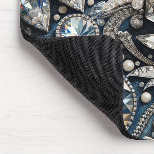 Denim & Diamonds Gemstone Jean Birthday Party Mousepad (Ecke)