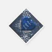 Denim & Diamonds Glam Birthday Party Serviette (Ecke)