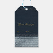 Denim & Diamonds Glam Bling Chic Elegante Gefallen Geschenkanhänger (Vorderseite)