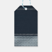 Denim & Diamonds Glam Bling Chic Elegante Gefallen Geschenkanhänger (Rückseite)