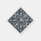 Denim & Diamonds Glam Bling Geburtstagsparty Serviette (Ecke)