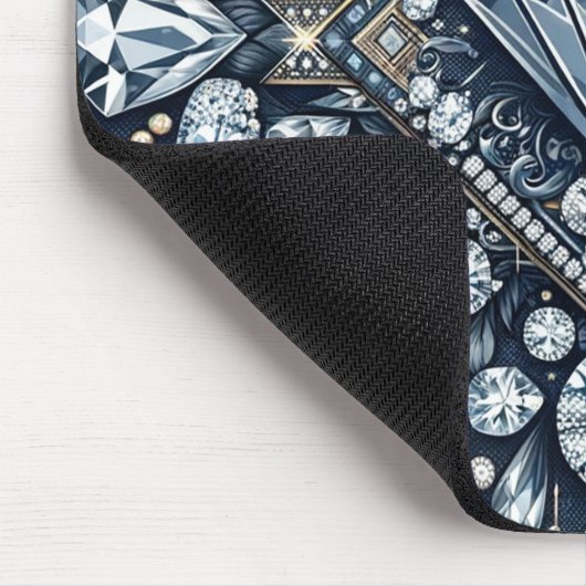 Denim & Diamonds Glam Bling Mousepad (Ecke)