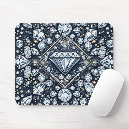 Denim & Diamonds Glam Bling Mousepad (Mit Mouse)