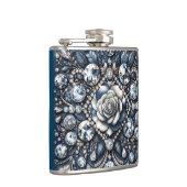 Denim & Diamonds Glam Bling Rose Jewels Flachmann (Rechts)