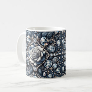 Denim & Diamonds Glam Bling Rose Jewels Kaffeetasse