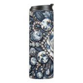 Denim & Diamonds Glam Bling Rose Jewels Thermosbecher (Nach links gedreht)