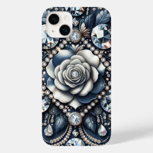 Denim & Diamonds Glam Bling Rose Juwelen Case-Mate iPhone 14 Plus Hülle