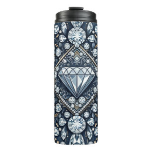 Denim & Diamonds Glam Bling Thermosbecher