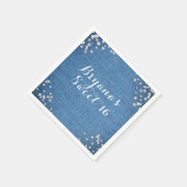Denim & Diamonds Glam Scattered Bling Party Serviette (Ecke)
